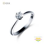 彩糖鑽工坊 GIA 鑽石 1克拉 E成色 18K 六爪鑽石戒指 3EX+頂級北極光車工+H&A八心八箭車工