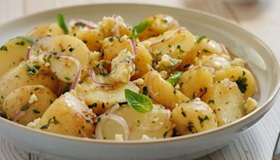 Rick Stein's classic potato salad is made with delicious seasonal ingredients