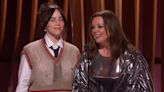 Billie Eilish autographs Melissa McCarthy's forehead live at SAG Awards