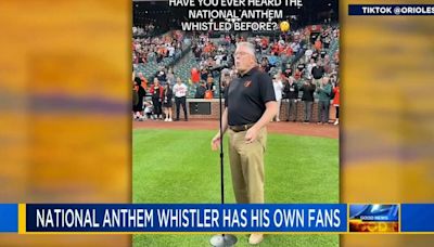 Man whistles national anthem at Baltimore Orioles game