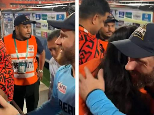 Kane Williamson hugs SRH owner Kavya Maran after washout in Hyderabad to send internet into overdrive