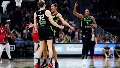 5 finish in double figures for Storm, beat Mystics 101-69
