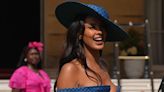 Maya Jama's off-the-shoulder bodice, skirt and matching hat is our type on paper