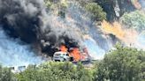 Extinguido el incendio forestal producido en la carretera de Trassierra