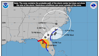 Hurricane Debby track shows Florida landfall near. See the path online