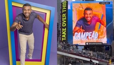 Davi Brito ganha homenagem de fãs com vídeo na Times Square