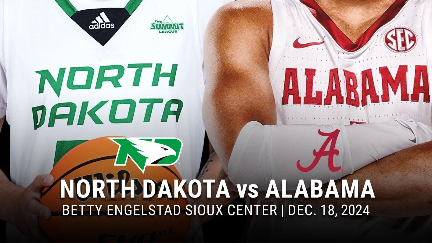 North Dakota to host Alabama at Betty Engelstad Sioux Center in December - KVRR Local News