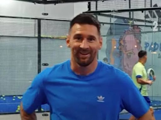 Inédito: filtraron un video de Messi jugando al pádel con Luis Suárez | + Deportes