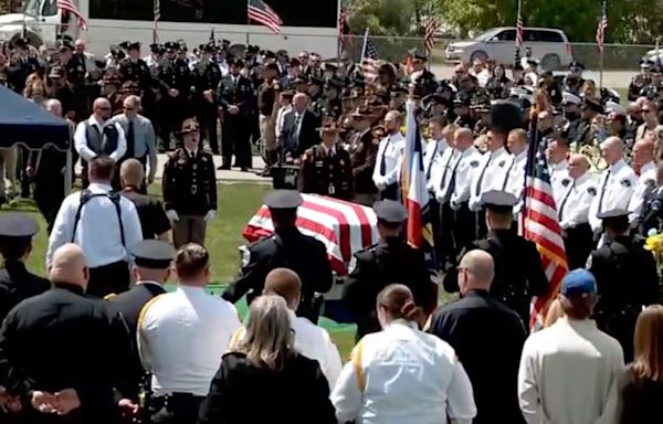 Graveside services underway for Santaquin police Sgt. Bill Hooser
