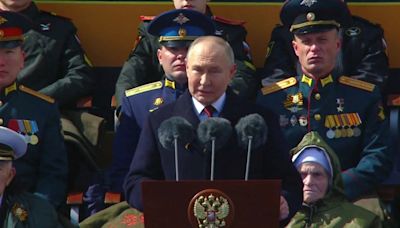 Putin says on Victory Day that Russia won't let anyone threaten it