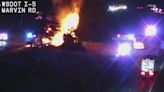 Fiery crash closes southbound I-5 near Lacey for hours early Thursday morning
