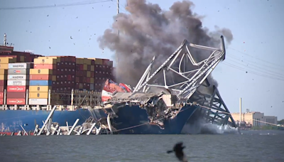 Controlled demolition, precision cutting used to remove Key Bridge wreckage in Baltimore
