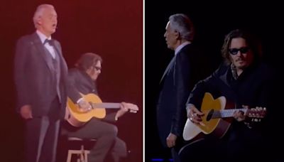 Watch Johnny Depp and Andrea Bocelli pay tribute to Jeff Beck – accompanied by a recording of the late guitar hero