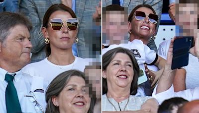 Coleen Rooney smiles in crowd with kids as husband Wayne's Plymouth get hammered