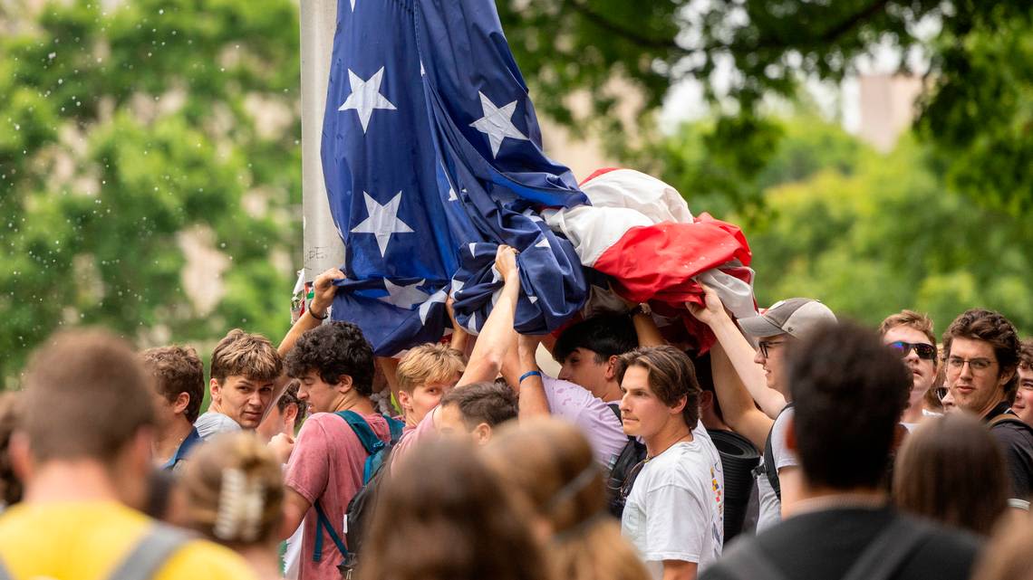 ‘Triumphant bros.’ UNC fraternity brothers who held up flag at protest to speak at RNC