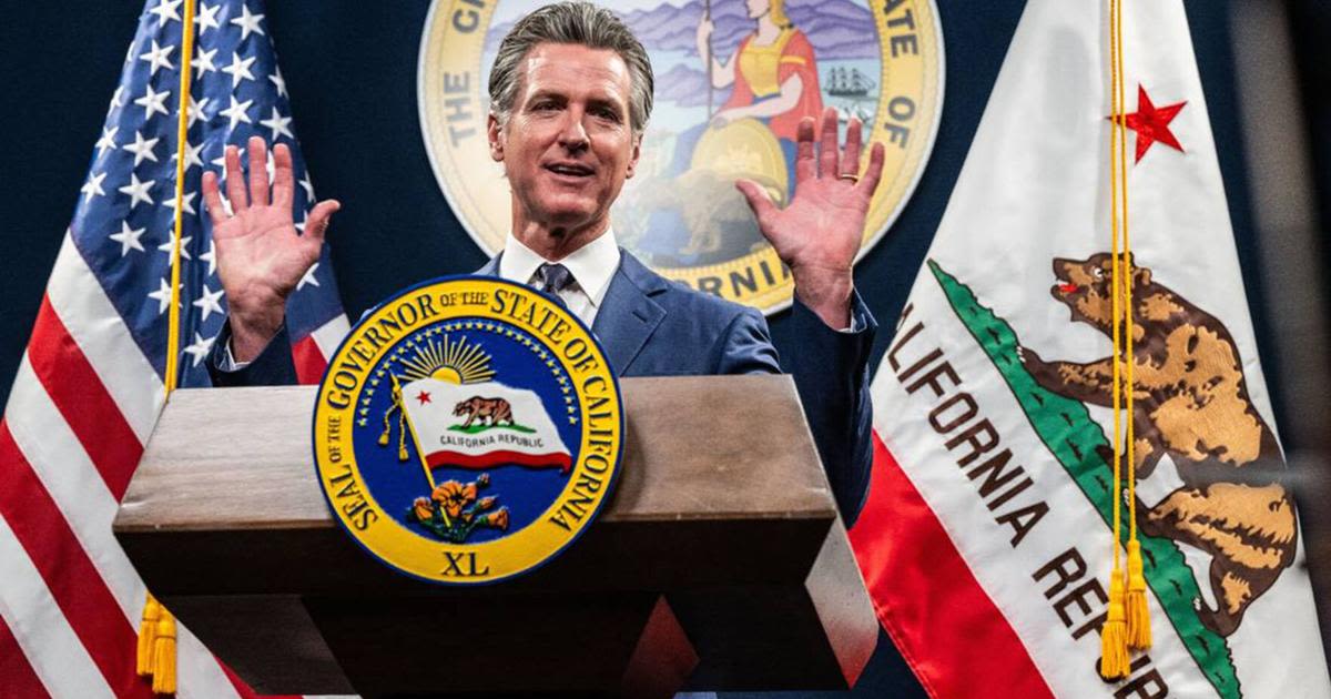 Gavin Newsom speaks while presenting his revised state budget proposal on May 10, 2024, in Sacramento, Calif..