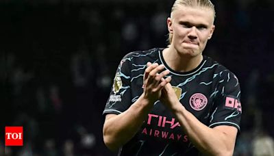 Erling Haaland nets twice to put Manchester City on brink of Premier League history | Football News - Times of India