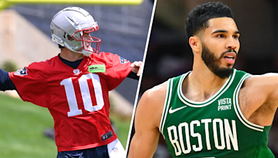 WATCH: Drake Maye meets Jayson Tatum before ECF Game 1