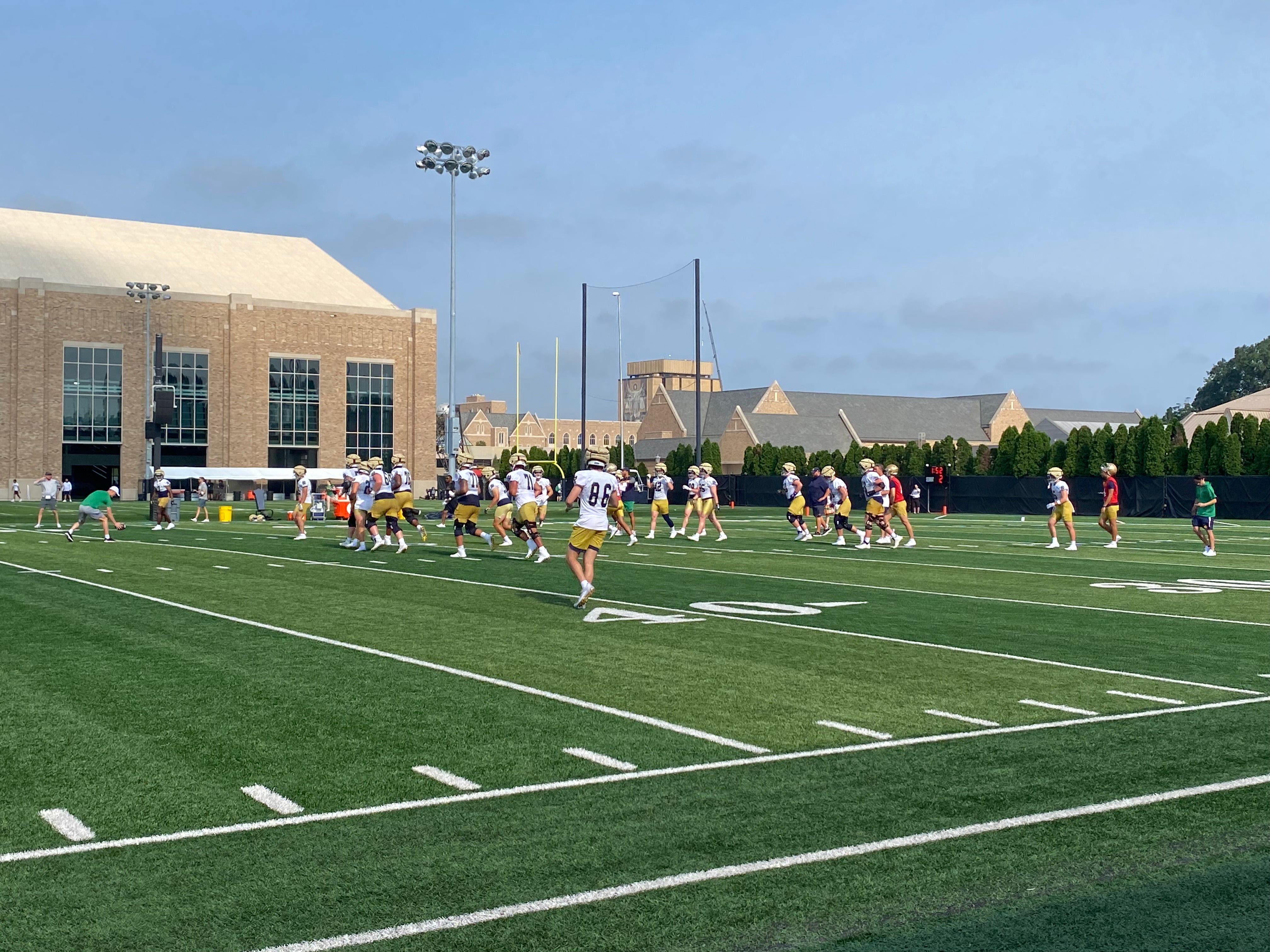 Instant observations from Notre Dame football's first 2024 fall practice. Who stood out?
