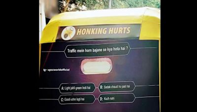 Auto driver uses KBC-style question to highlight ‘honking hurts’: ‘Traffic me horn bajane se kya hota hai?’