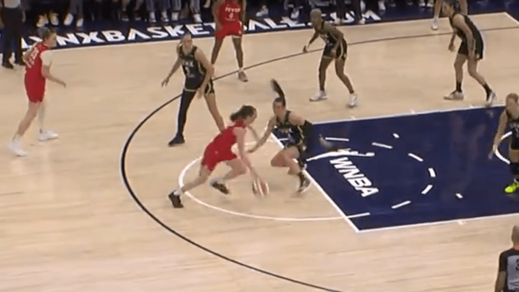 Caitlin Clark crossed up Lynx's Bridget Carleton on the way to this ankle-breaking layup