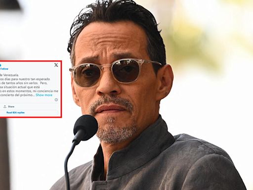 Marc Anthony cancela concierto en Venezuela tras crisis en las elecciones presidenciales 2024