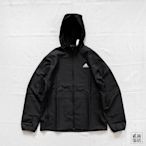 貳柒商店) adidas Mh Lite Jacket 男款 黑色 防風 外套 連帽 防潑水 休閒 HM2976