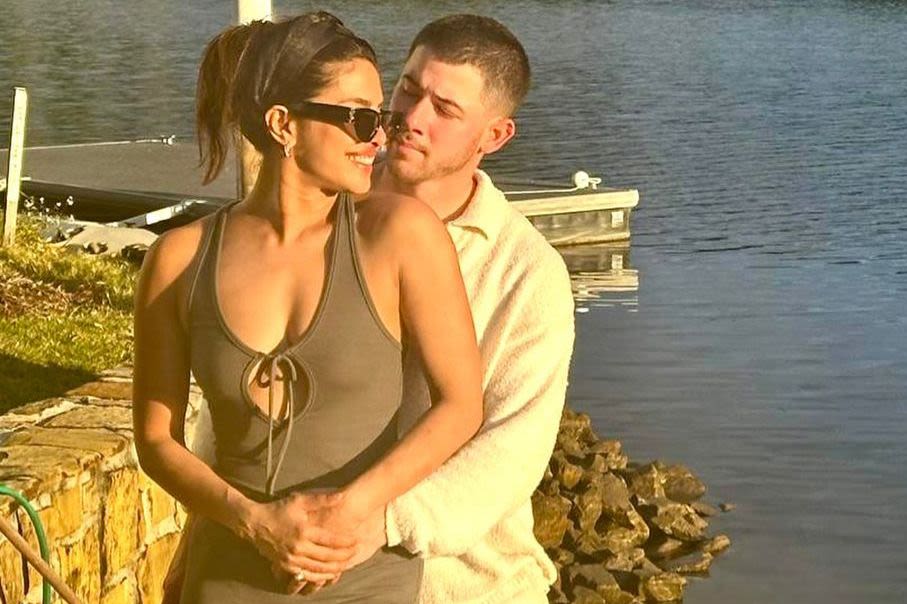 Nick Jonas and Priyanka Chopra Cuddle Close in Sunny Waterside Snapshot: 'These Days'