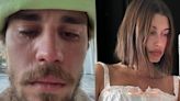 Justin Bieber Shares Pics of Himself Crying, Wife Hailey Reacts