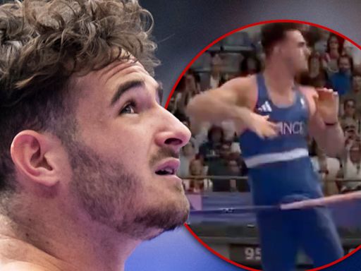 Pole Vaulter's Bulge Catches on Crossbar, Knocks Him Out of Olympics