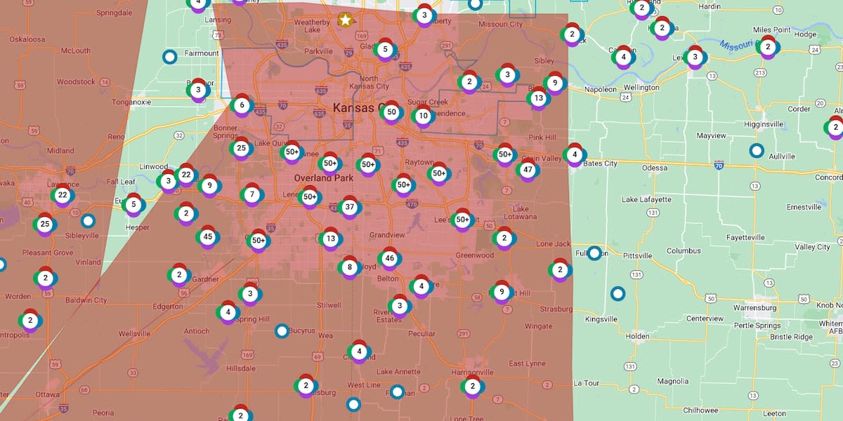 Evergy cleans up outages across the metro as heavy winds damage power poles, lines