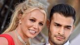 Britney Spears wore an off-the-shoulder wedding dress with a thigh-high slit for her big day with Sam Asghari