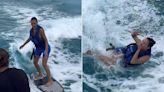 Kim Kardashian Posts 'Bloopers' of Her Falling Off Wakeboard: ‘You Lose If You Stay Down'