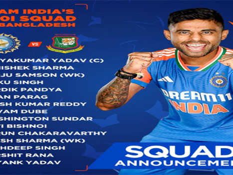 BCCI announces T20I squad for Bangladesh series