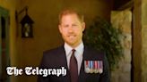 Watch: Prince Harry dons medals to present military award remotely