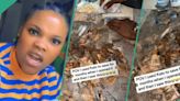 "I saved for months": Lady in tears as her money rots inside iron saving box