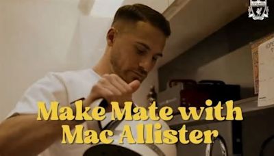 El tutorial viral de Alexis Mac Allister: mostró a los ingleses cómo preparar el mate