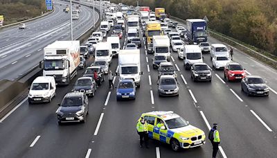 Five Just Stop Oil activists jailed over protest that caused delays on M25