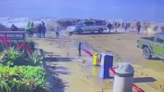 See the massive rogue wave in California that swept away a pickup truck