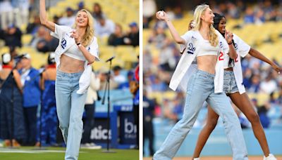 Cameron Brink Wears Jack Harlow’s Unreleased New Balance 1906R Sneaker While Throwing Dodgers First Pitch