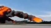 Moment fighter jet pilot is killed as plane plummets into the ground