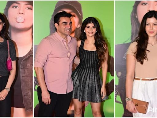 Binny And Family Screening: Khushi and Shanaya Kapoor come to support B-town pal Anjini Dhawan ahead of her debut; Arbaaz Khan, David Dhawan and more join