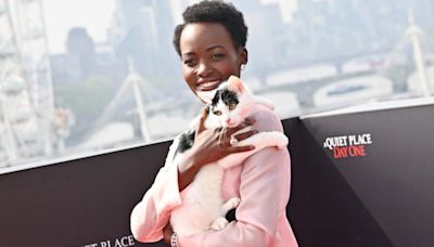 Lupita Nyong’o Cradles Cat for ‘A Quiet Place: Day One’ Photo Call