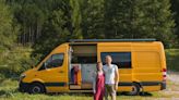 A UK couple bought a former DHL van and spent a year turning it into a tiny home on wheels — take a look at how they did it