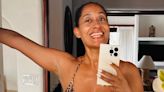 Tracee Ellis Ross Soaks Up the Sun in a Stringy Cheetah-Print Bikini