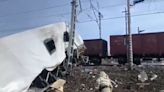 Eight dead as bus collides with train in Russia