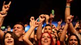 Wheelchair user crowd surfs during hard rock festival in US