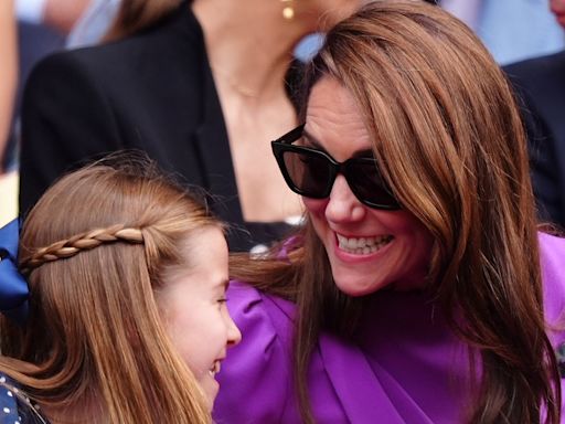 Princess Charlotte's reaction to Princess Kate's Wimbledon standing ovation is so sweet - see photos