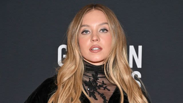 Sydney Sweeney’s Low-Cut Velvet Dress Demands a Double Take