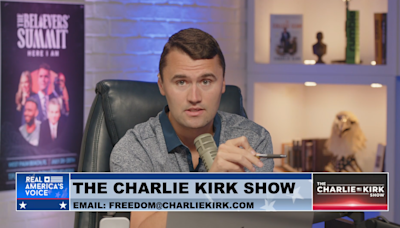 Charlie Kirk repeatedly mispronounces Kamala Harris' name while calling her “deeply scary” and "a DEI candidate"